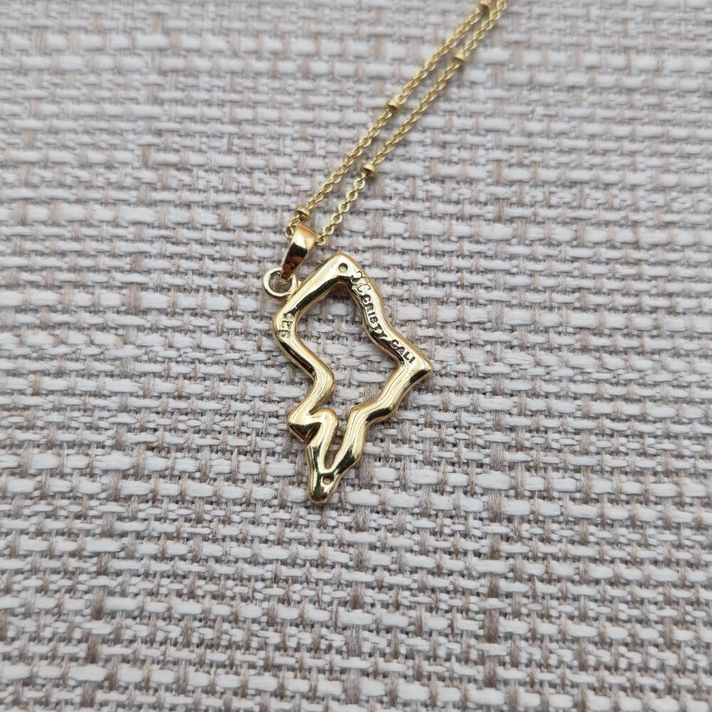 18 Inch Gold Over Sterling Silver Cristy Cali State Necklace A5948 - Picture 4 of 7